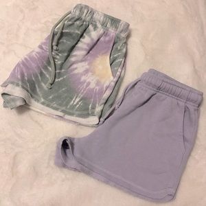 Adorable Purple and Tie Dye Lounge Short Set